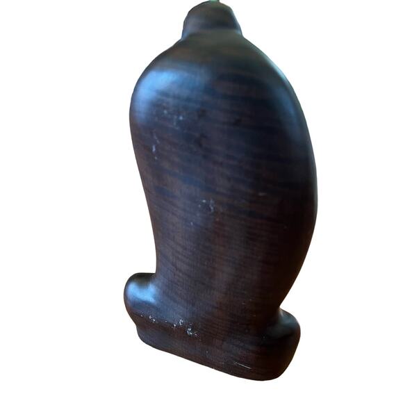 Handcarved 7" Sandalwood Chinese Budai/Laughing Buddha Maitreya with Bat - Picture 4 of 8